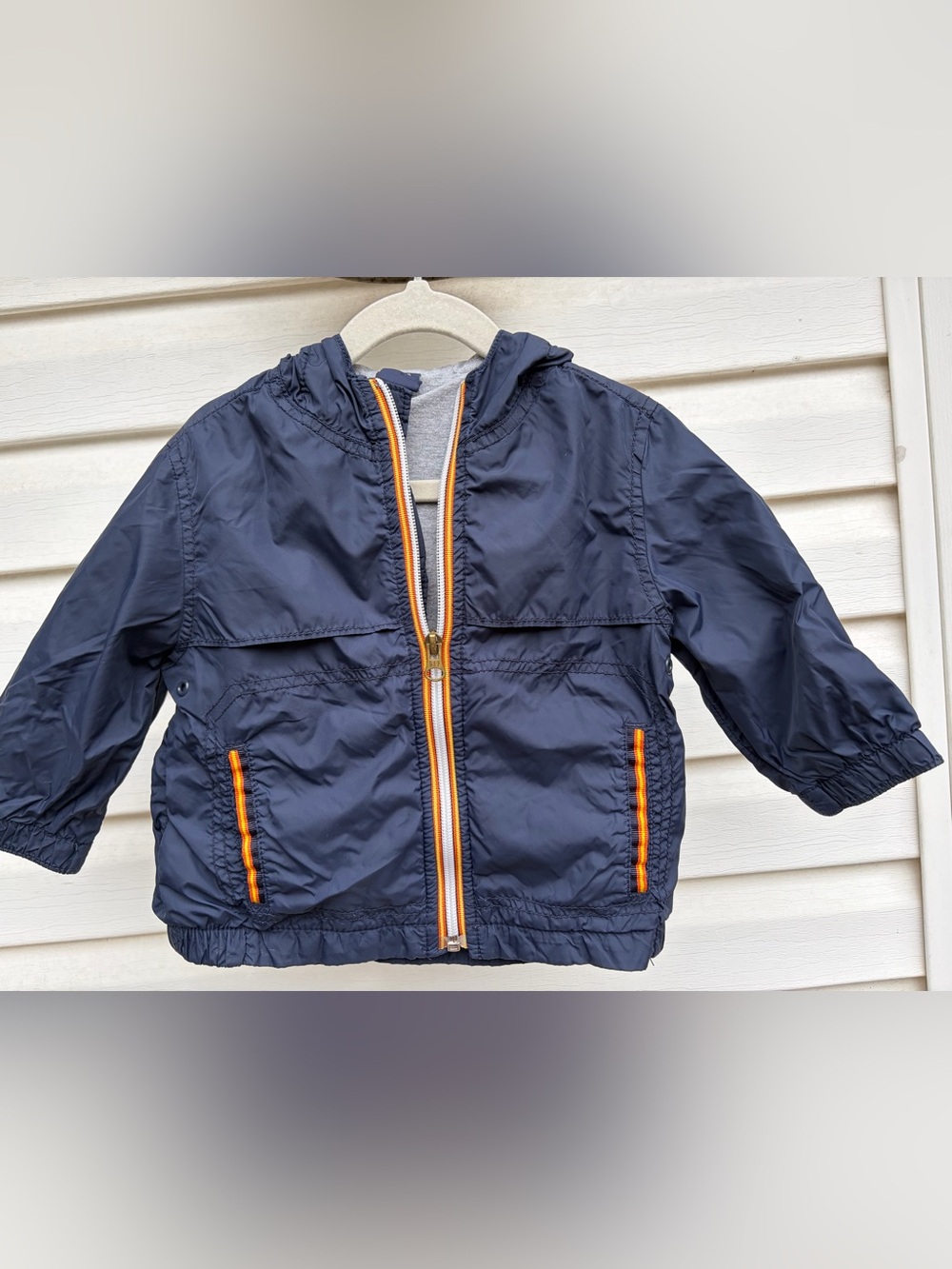 babyGap Toddler 12-18M Navy Hooded Windbreaker Jacket